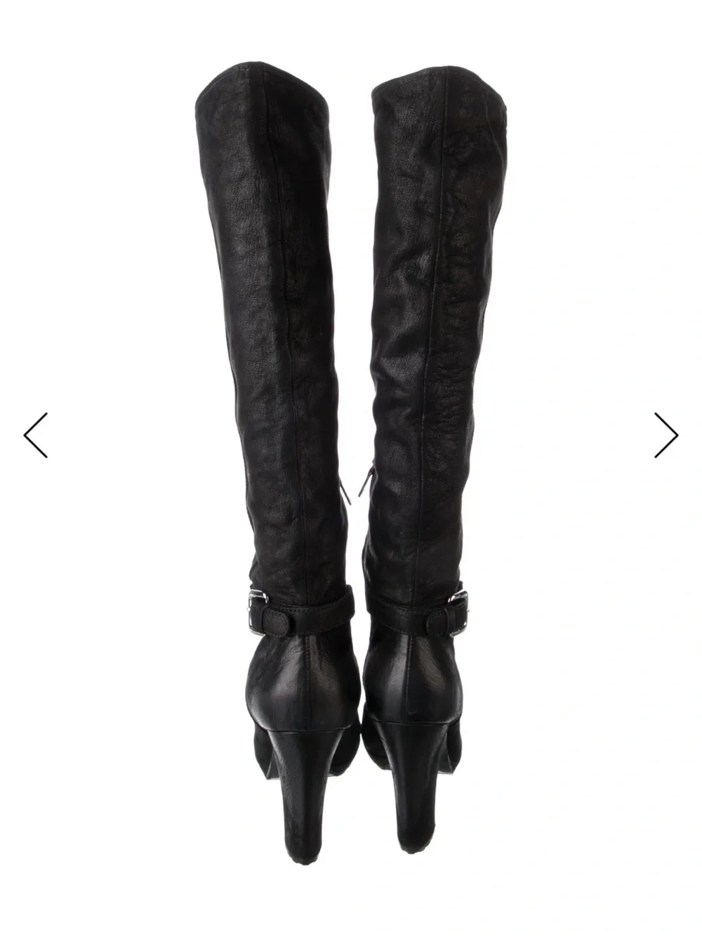 Women’s Prada Black Knee-High Heel Boots - Classic Stylish Design